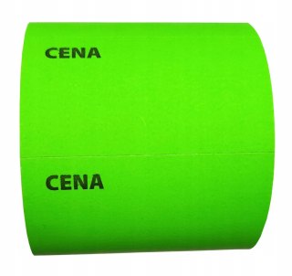 Etykiety cenowe 35x20 mm samoprzylepne cenówki metki ceny zielone