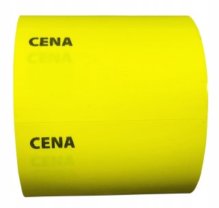 Etykiety cenowe 35x20 mm samoprzylepne cenówki metki ceny żółte