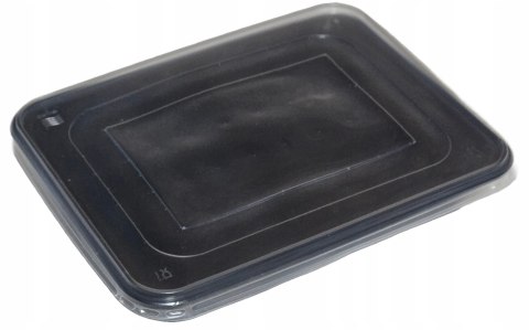 Pojemnik PP obiadowy czarny 227x178x50 niedzielony 50szt z przykrywką Pojemnik PP obiadowy czarny 227x178x50 niedzielony 50szt z przykrywką