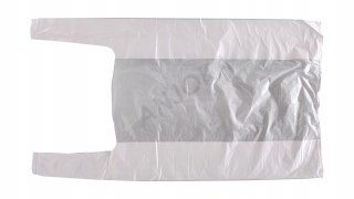 Reklamówki HDPE zrywki jednorazowe białe torby 40x75cm 100 szt mocne 15kg