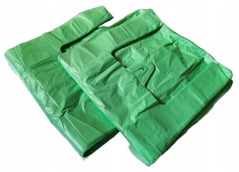 Reklamówki HDPE zrywki jednorazowe zielone torebki 25x45cm 200 szt Reklamówki HDPE zrywki jednorazowe zielone torebki 25x45cm 200 szt
