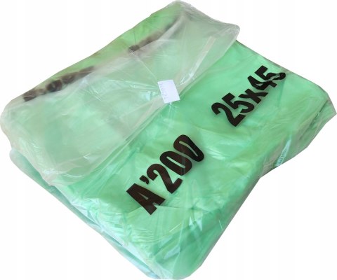 Reklamówki HDPE zrywki jednorazowe zielone torebki 25x45cm 200 szt Reklamówki HDPE zrywki jednorazowe zielone torebki 25x45cm 200 szt