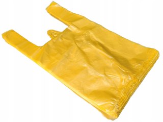 Reklamówki HDPE zrywki jednorazowe żółte torebki 25x45cm 200 szt
