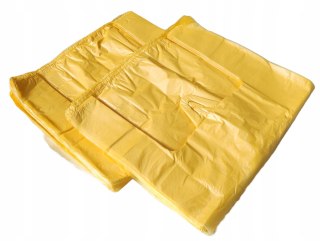 Reklamówki HDPE zrywki jednorazowe żółte torebki 25x45cm 200 szt