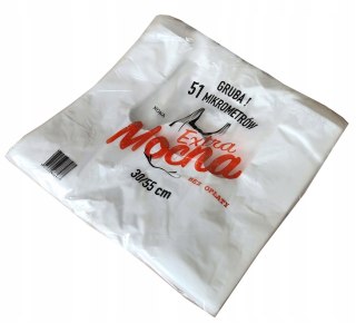 Reklamówki torby foliowe LDPE zrywki 30x55 grube 51mikr. do 10kg 50szt