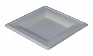 Talerz jednorazowy biały kwadratowy EKO pulpa z trzciny 20x20 talerze 50szt