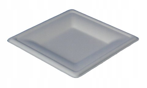 Talerz jednorazowy biały kwadratowy EKO pulpa z trzciny 20x20 talerze 50szt Talerz jednorazowy biały kwadratowy EKO pulpa z trzciny 20x20 talerze 50szt