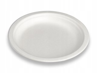 Talerz jednorazowy biały okrągły EKO pulpa z trzciny 180 talerze 18cm 50szt