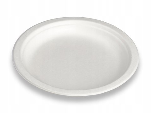 Talerz jednorazowy biały okrągły EKO pulpa z trzciny 180 talerze 18cm 50szt Talerz jednorazowy biały okrągły EKO pulpa z trzciny 180 talerze 18cm 50szt