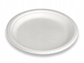 Talerz jednorazowy biały okrągły EKO pulpa z trzciny 230 talerze 23cm 50szt
