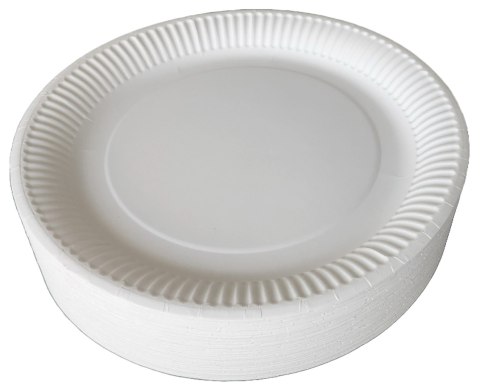 Talerz jednorazowy papierowy biały okrągły EKO 180 talerze 18cm 100szt Talerz jednorazowy papierowy biały okrągły EKO 180 talerze 18cm 100szt