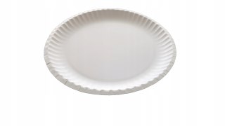 Talerz jednorazowy papierowy biały okrągły obiadowy EKO talerze 23cm 100szt