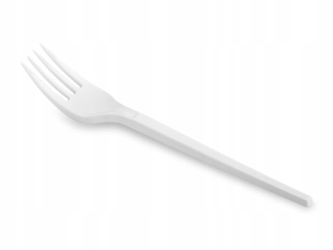 Widelec wielokrotnego użytku PS biały 50szt catering grill widelce Widelec wielokrotnego użytku PS biały 50szt catering grill widelce
