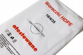 Woreczki foliowe torebki śniadaniowe HDPE 18x4x35 ARTEK grube mocne atest