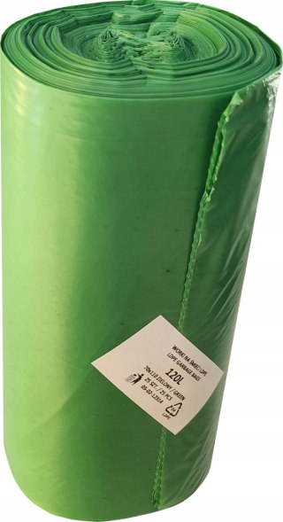 Worki na śmieci super mocne 120L x 25 sztuk zielone do segregacji odpadów