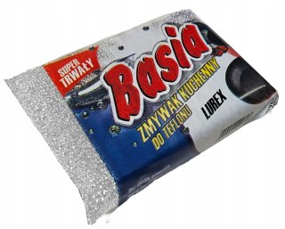 Zmywak kuchenny do teflonu Lurex Basia srebrny gąbka