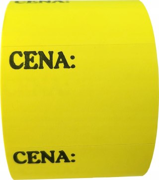 Etykiety cenowe 40x30 mm samoprzylepne cenówki metki ceny żółte