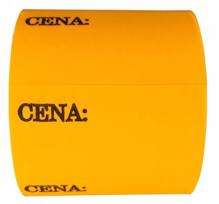 Etykiety cenowe 50x30 mm samoprzylepne cenówki metki ceny pomarańczowe