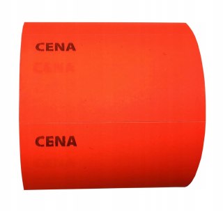Etykiety cenowe samoprzylepne 40x30 mm cenówki metki ceny czerwone