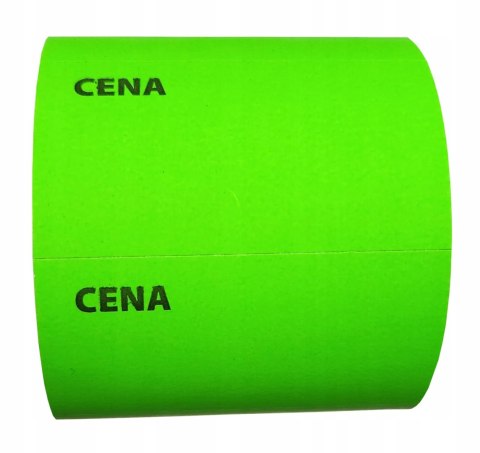 Etykiety cenowe samoprzylepne 50x30 mm cenówki metki ceny zielone Etykiety cenowe samoprzylepne 50x30 mm cenówki metki ceny zielone