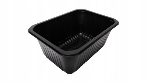 Pojemnik PP czarny do sałatek surówek dań gorących 1400ml z wieczkiem 40szt Pojemnik PP czarny do sałatek surówek dań gorących 1400ml z wieczkiem 40szt