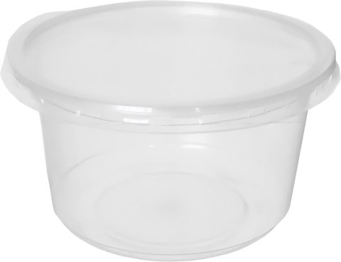 Pojemnik PP do sałatek surówek dań gorących 400ml z wieczkiem okrągły 50szt Pojemnik PP do sałatek surówek dań gorących 400ml z wieczkiem okrągły 50szt