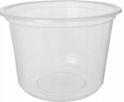 Pojemnik PP do sałatek surówek dań gorących 450ml z wieczkiem okrągły 50szt Pojemnik PP do sałatek surówek dań gorących 450ml z wieczkiem okrągły 50szt