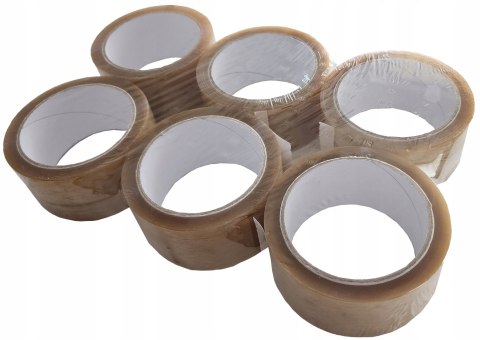 Taśma klejąca pakowa solvent transparent 48/60 a'6 kauczuk Taśma klejąca pakowa solvent transparent 48/60 a'6 kauczuk