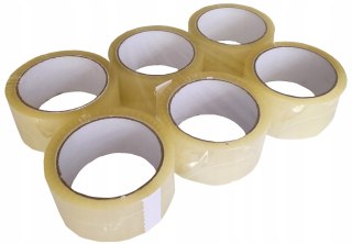 Taśma klejąca pakowa transparentna 48/60 6 szt.