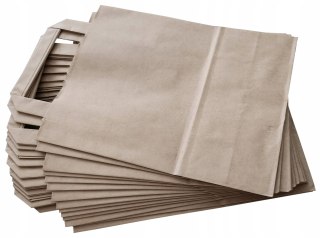Torba papierowa 18x8,5x23cm brązowa 250szt z uchem