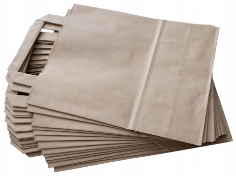 Torba papierowa 18x8,5x23cm brązowa 250szt z uchem Torba papierowa 18x8,5x23cm brązowa 250szt z uchem