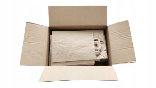 Torba papierowa 32x16x42 cm brązowa 250szt z uchem
