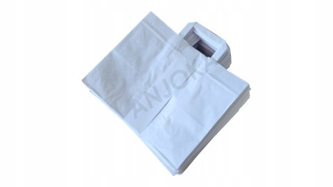 Torba papierowa 32x22x25cm biała z uchem 50szt cateringowa