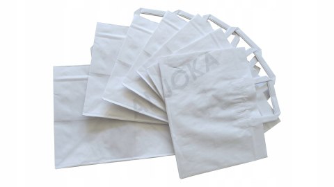 Torba papierowa 32x22x25cm biała z uchem 50szt cateringowa