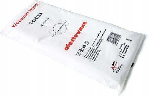 Woreczki foliowe torebki śniadaniowe HDPE 14/4/35 grube mocne atest Woreczki foliowe torebki śniadaniowe HDPE 14/4/35 grube mocne atest