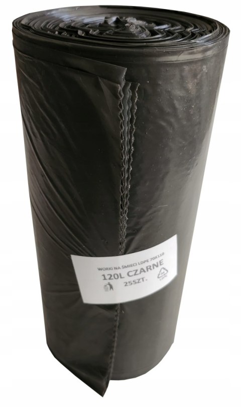 Worki na śmieci super mocne 120L x 25 sztuk Worki na śmieci super mocne 120L x 25 sztuk