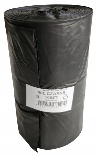 Worki na śmieci super mocne 60L x 50 sztuk
