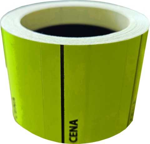 Etykiety cenowe 40x30 mm samoprzylepne cenówki metki ceny żółte
