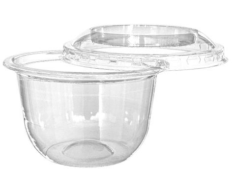 Pojemnik PET do deserów lodów pucharek z wieczkiem mały 100ml okrągły 50szt