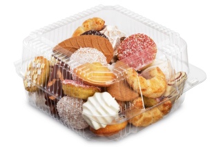 Pojemnik cukierniczy PET na ciasto ciastka 164x148x82 50szt ALI25C