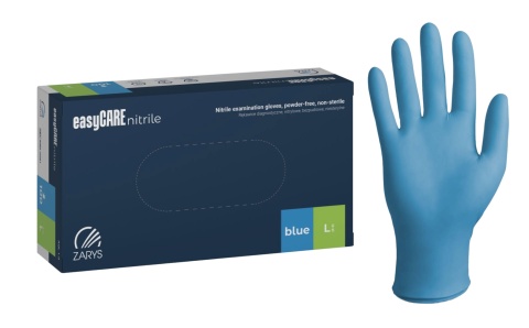 Rękawiczki jednorazowe nitrylowe Zarys easyCARE L niebieskie 100 szt