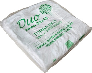 Reklamówki HDPE zrywki jednorazowe torby foliowe białe 25x45cm 100szt 5kg